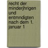 Recht Der Minderjhrigen Und Entmndigten Nach Dem 1. Januar 1 door A. Goering