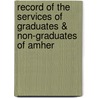 Record of the Services of Graduates & Non-Graduates of Amher door College Amherst