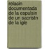 Relacin Documentada de La Espulsin de Un Sacristn de La Igle