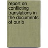 Report on Conflicting Translations in the Documents of Our B door Emilio Lamarca