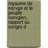 Royaume de Norvge Et Le Peuple Norvgien, Rapport Au Congrs d