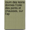 Rsum Des Leons Donnes L'Cole Des Ponts Et Chausses, Sur L'Ap door Navier