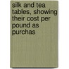 Silk and Tea Tables, Showing Their Cost Per Pound as Purchas by Henry Rutter