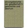 Sitzungsberichte Der Gesellschaft Fr Geschichte Und Altertum door Gesellschaft FüR. Geschichte Und Altertumskunder Ostseeprovinzen Russlands