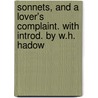 Sonnets, And A Lover's Complaint. With Introd. By W.H. Hadow door William Henry Hadow