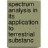 Spectrum Analysis in Its Application to Terrestrial Substanc