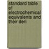 Standard Table of Electrochemical Equivalents and Their Deri