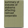 Summary of Statutes of Alabama Affecting Railroad Corporatio by George Washington Jones