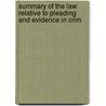Summary of the Law Relative to Pleading and Evidence in Crim door John Frederick Archbold
