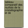 Tableau Comparatif Des Rsultats de La Cristallographie Et de door Ren Just Hay