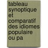 Tableau Synoptique Et Comparatif Des Idiomes Populaire Ou Pa door J. F. Schnakenburg
