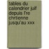 Tables Du Calendrier Juif Depuis L'Re Chrtienne Jusqu'au Xxx