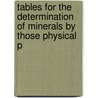 Tables for the Determination of Minerals by Those Physical P by Persifor Frazer