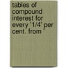 Tables of Compound Interest for Every '1/4' Per Cent. from ' by Thomas George Rance