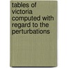 Tables of Victoria Computed with Regard to the Perturbations door Michigan University of