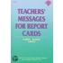 Teachers' Messages for Report Cards, English/Spanish Edition