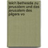 Teich Bethesda Zu Jerusalem Und Das Jerusalem Des Pilgers Vo