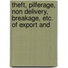 Theft, Pilferage, Non Delivery, Breakage, Etc. of Export and by United States. Congr