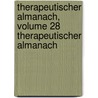 Therapeutischer Almanach, Volume 28 Therapeutischer Almanach door Onbekend