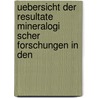 Uebersicht Der Resultate Mineralogi Scher Forschungen in Den door Gustave-Ad Kenngott