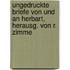 Ungedruckte Briefe Von Und an Herbart, Herausg. Von R. Zimme