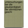 Untersuchungen Ber Die Glaubwrdigkeit Der Altrmischen Geschi by George Cornewall Lewis