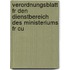 Verordnungsblatt Fr Den Dienstbereich Des Ministeriums Fr Cu