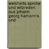 Weisheits-Sprche Und Witzreden Aus Johann Georg Hamann's Und