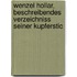 Wenzel Hollar, Beschreibendes Verzeichniss Seiner Kupferstic