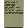 What Every Engineer Should Know About Business Communication by John X. Wang