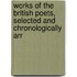 Works of the British Poets, Selected and Chronologically Arr