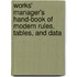 Works' Manager's Hand-Book of Modern Rules, Tables, and Data