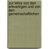 Zur Lehre Von Den Erbvertrgen Und Von Den Gemeinschaftlichen door Gustav Hartmann