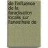 de L'Influence de La Faradisation Localis Sur L'Anesthsie de