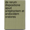 de Rerum Dispositione Apud Antiphontem Et Andocidem Oratores door Carl Wilhelm Linder