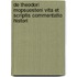 de Theodori Mopsuesteni Vita Et Scriptis Commentatio Histori