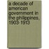 A Decade Of American Government In The Philippines, 1903-1913