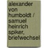 Alexander von Humboldt / Samuel Heinrich Spiker, Briefwechsel