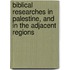 Biblical Researches In Palestine, And In The Adjacent Regions