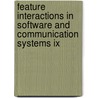 Feature Interactions In Software And Communication Systems Ix door Onbekend