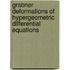 Grabner Deformations of Hypergeometric Differential Equations