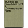 Grundriss des bürgerliches Recht 1 (Österreichisches Recht) by Helmut Koziol
