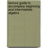 Lecture Guide to Accompany Beginning and Intermediate Algebra door James W. Hall