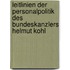 Leitlinien der Personalpolitik des Bundeskanzlers Helmut Kohl
