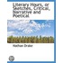 Literary Hours, Or Sketches, Critical, Narrative And Poetical