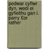 Pedwar Cyflwr Dyn, Wedi Ei Gyfieithu Gan I. Parry £Or Rather
