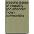 Pressing Issues of Inequality and American Indian Communities