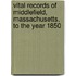 Vital Records Of Middlefield, Massachusetts, To The Year 1850