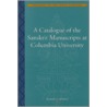 A Catalogue of the Sanskrit Manuscripts at Columbia University door David Pingree