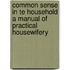 Common Sense In Te Household A Manual Of Practical Housewifery